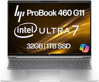 لاب توب بروبوك 460 G11 للأعمال 16 بوصة FHD انتل كور الترا 7 155U، رام 32 جيجا DDR5، ذاكرة مستديمة 1TB، واي فاي 6E، RJ-45، كاميرا ويب، كيبورد بإضاءة خلفية، ويندوز 11برو، بلاستيك فضي بايك من اتش بي