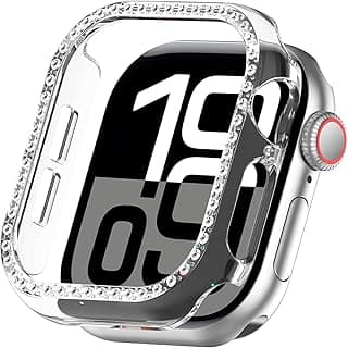 Bling Case Without screen protector for Apple Watch Series 10 46mm, Hard PC Frame Case, Crystal Diamonds Bumper Cover for Women Girls, Slim Protective Cover for iWatch 10 46mm (Clear)
