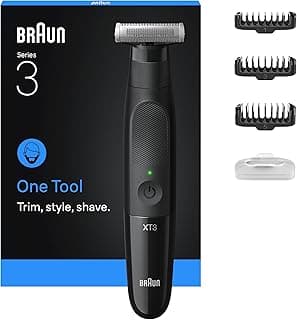 Series X, Hybrid Electric Mens Trimmer for Face with Innovative 4D-Blade, Beard Trimmer WithTwo-Way Comb & Flex Head for Quick Grooming, Waterproof, Cordless 45-Minute Battery Run-Time, XT3100