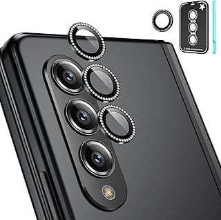 [3+1 قطعة] واقي عدسة كاميرا Tensea لهاتف سامسونج Galaxy Z Fold 4، زجاج مقوى 9H، غطاء كاميرا، حلقة معدنية فردية لهاتف Z Fold4 5G 2022