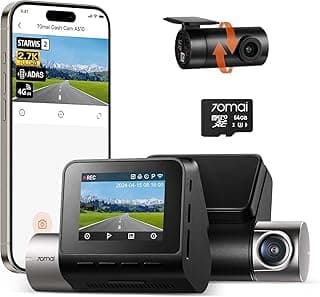 كاميرا مراقبة للسيارة 4K موديل T800-41 + كارت 512GB