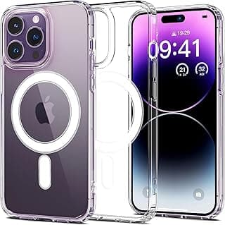 جراب UCHUANG متوافق مع ابل ايفون 14 Pro Max مقاس 6.7 بوصة، جراب سيليكون شفاف مغناطيسي، حماية نحيفة مع 4 زوايا مدمجة ووسادة حماية ضد التصادم