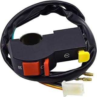 HiSport 12V Universal Handlebar Switch ON/Off 7/8" 22mm Start/Kill Motorcycle Light Switch Compatible with Scooter Pit Dirt Bike K-F005