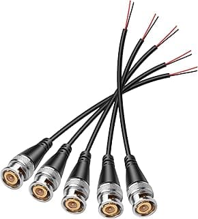 YAODHAOD BNC to Cat5e Adapter BNC Male to Terminal Solderless Connector BNC Video Balun Male Plug Connector for CCTV Surveillance Cable Ethernet Speaker (5 Pieces) (5 x BNC Female)