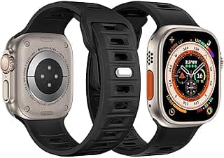 Dl3 Mobailk Sport Bands Compatible with Apple Watch Band 49mm 45mm 46mm 44mm 42mm for Men Women, Soft Silicone Wristbands Waterproof Replacement for iWatch Ultra 3/2/1 Series 11 10 9 8 7 6 5-1 SE