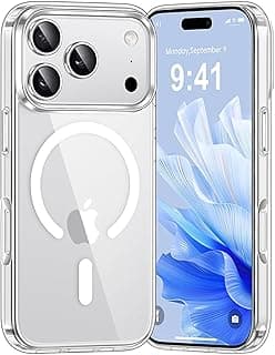 Cover for iPhone17 PROMAX, MagSafe Compatible, Slim and Shockproof Magnetic Case, Resistant to Yellowing and Scratches, Transparent