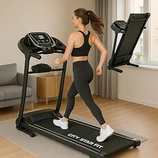 Treadmill City Star Pro DC MOTOR - 5 Years Warranty- 10 KM/H - 2.5 HP - 120 kg- 42 * 120 cm - 10Program Free Gift TWISTER 5SRE BAND AND cover treadmill