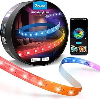 شريط إضاءة LED Govee RGBIC M1 مع Matter، إضاءة WiFi بطول 16.4 قدم للخزائن والتلفزيون والسرير ومكتب الجيمرز، إضاءة ذكية متوافقة مع Apple Home وAlexa وGoogle Assistant