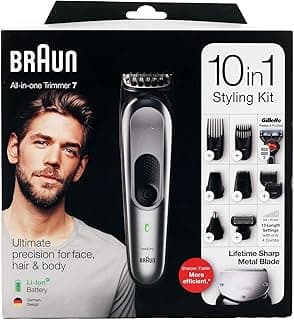 ماكينة حلاقة شاملة MGK7221، 10 في 1، مع 8 ملحقات وشفرة Gillette Fusion5 ProGlide - ضمان دولي