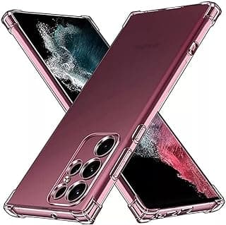 جراب Dl3 Mobilak متوافق مع سامسونج Galaxy S23 Ultra، جراب سيليكون شفاف TPU مضاد للصدمات مع زوايا حماية