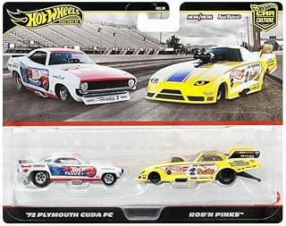 JBL01 Premium 2-Pack '72 Plymouth Cuda FC/Rob N' Pinks Vehicle Toy Mini Car 3 Years Old and Up Multi