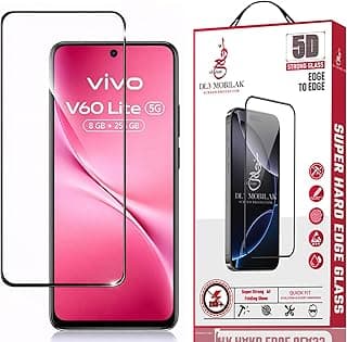 واقي شاشة من الزجاج المقوى من Dl3 Mobilak لهاتف Vivo V60 Lite 5G / Vivo V50 Lite 4G/5G، صلابة 9H، مضاد للخدش، متوافق مع الجرابات