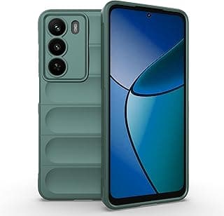 Phantom Shield Silicone Case with Anti-Scratch Soft Microfiber Lining, High Resilience Rubber Full Body Shockproof Cover Compatible with Realme C71 (Dark Green)