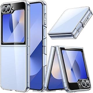 Case for Samsung Galaxy Z Flip 6, Crystal Transparent Hard PC Shell, Anti-Scratch Shockproof Slim Protective Phone Cover (Clear)