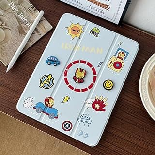 Case for Samsung Galaxy Tab A11+ Plus 11 Inch 2025 & Tab A9+ Plus 11 Inch 2023, Kids 3D Cartoon Silicone Cover with Pencil Holder, Shockproof Smart Flip Stand (Iroon maan)