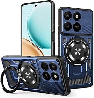 Case Cover Shock Resistant UNBLACK Protect Camera TPU + PC Compatible with Honor X7d (Blue)