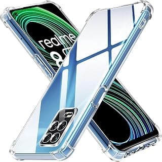 جراب حماية شفاف مضاد للصدمات متوافق مع OPPO Realme 8 / Realme 8 Pro
