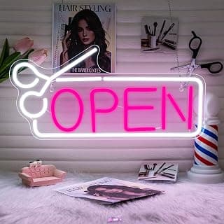 لوحة نيون Open مضيئة LED تعمل بـ USB، ديكور حائط مع مفتاح للمحلات والكافيهات