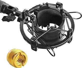 حامل صدمات للميكروفون YOUSHARES AT2020 - يقلل من ضوضاء الاهتزاز ويحسن جودة التسجيل لميكروفونات Audio Technica AT2020 AT2020USB+ AT2035 ATR2500