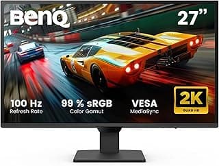 شاشة GW2790Q مقاس 27 بوصة IPS ودقة 2K QHD و100 هرتز مصممة للعناية بالعين تدعم منافذ HDMI وعرض بدقة ‎2560×1440‎ بإطار نحيف وحماية للعين فيسا ميديا سينك وتقنية سطوع ذكية الجيل الثاني من بين كيو