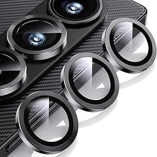 واقي عدسة كاميرا لهاتف سامسونج Galaxy Z Fold 7، مقاوم للخدش، تركيب سهل، إطار ألومنيوم وزجاج ياقوتي، غطاء حماية فائق النحافة أسود