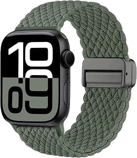 سوار رياضي سولو لوب متوافق مع ساعة ابل 42mm 44mm 45mm 46mm 49mm للرجال والنساء، حزام مغناطيسي مرن لساعة ابل سيريس 11 10 9 8 7 6 5 4 3 Ultra 3 2 1 SE SE2