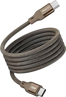 65W USB C to USB C Fast Charging Cable, Innovative Magnetic Design Nylon Braided Data Transfer Cable for iPhone 16 15 Pro Max Samsung Galaxy S24 Ultra