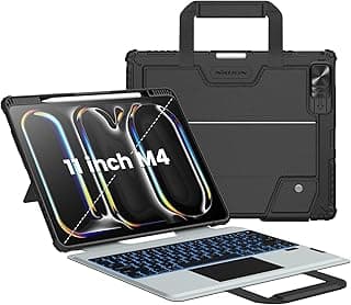 Carry Go iPad Pro 11 inch (M4) Backlit Keyboard Case with Handle, New iPad Pro M4 11 inch Detachable Keyboard 2024 with Kickstand,Shortcut Keys,Trackpad (Carbon Black)