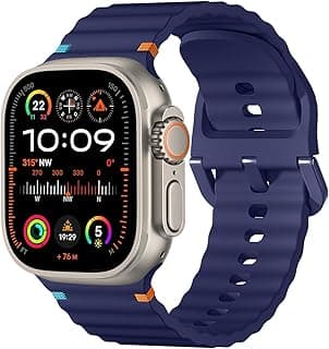 Dl3 Mobilak Sport Strap for Apple Watch 49mm (Ultra 3/2/1) 46mm 45mm 44mm 42mm for Women Men, Soft Silicone Replacement Strap for iWatch Series 11/10/9/8/7/6/5/4/3/2/1/SE 3 2 1