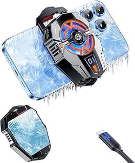 YSFVNP Phone Cooler, Mobile Cooler Phone Cooling Fan Portable Lightweight Mobile Phone Cooling Fan Freezing Constant Cooling Temperature (Silver-X20)