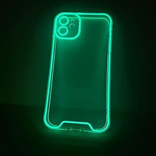Glow in The Dark Clear Phone Case Designed for iPhone 11, Shockproof Transparent Bumper Cover Case for iPhone 11 6.1 Inch, Luminous Blue