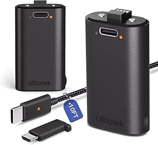 2 Pack Rechargeable Battery Pack for Xbox S/X/One/Elite Controller, Xbox Series X/S Controller Game Accessories with Fast Charger and 10FT USB-C Charging Cable