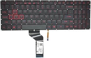 Replacement Keyboard for Acer Nitro 5 AN515-31 AN515-41 AN515-42 AN515-51 AN515-52 AN515-53 Series Laptop with Red Frame Backlit US Layout