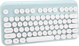 Forev FV-WI8 HighEnd 2.4G Wireless Mini Keyboard With USB Receiver | Round Keycaps | Silent Keys | For PC/Mac | Green