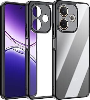 جراب موبايل اوبو A5 برو 4G/5G، غطاء حماية رفيع ومرن من السيليكون + بولي كربونات اكريليك، جراب حماية خلفي مضاد للصدمات بتصميم هجين رفيع للغاية