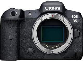 EOS R5 Full-Frame Mirrorless Camera - 8K Video, 45 Megapixel Full-Frame CMOS Sensor, DIGIC X Image Processor, Up to 12 fps Mechanical Shutter (Body Only)