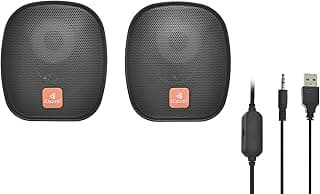 سماعة USB X11 بتصميم رائع مع زر تحكم في الصوت وجودة عالية 3.5W - أسود