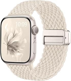 سوار Dl3 Mobilak Sport Solo Loop متوافق مع ساعة ابل مقاس 42mm 44mm 45mm 46mm 49mm للرجال والنساء، سوار مغناطيسي مطاطي مضفر لساعة iWatch Series 11 10 9 8 7 6 5 4 3 Ultra 3 2 1 SE SE2