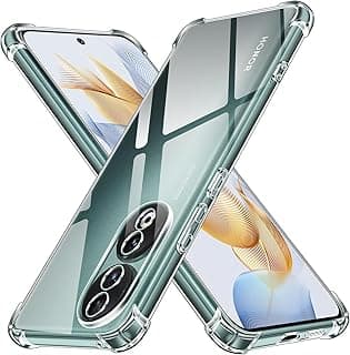 جراب متوافق مع Honor 90، غطاء سيليكون شفاف TPU بزوايا مضادة للصدمات وحماية للكاميرا - شفاف