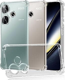 جراب خلفي شفاف TPU ناعم مضاد للصدمات بأربع زوايا متوافق مع شاومي Poco F6 5G Redmi Turbo 3
