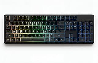 كيبورد ألعاب ميكانيكال بإضاءة RGB - مفاتيح Outemu عالية التحمل - 12 وضع مختلف للإضاءة - 104 زر مع أزرار مزدوجة الألوان – موديل k101