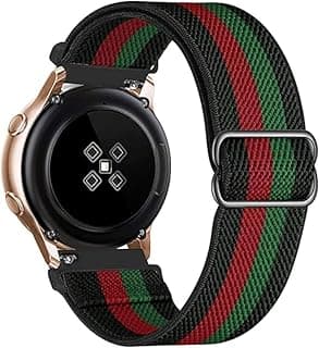 استراب نايلون 20MM لسامسونج Gear Sport/ Samung Watch 4/Watch 5 /Watch 5 Pro /S2 classic/active 2 40mm 44mm/Amazfit GTS 3/ GTS 4/4 Mini/Bip 3/Pro/GTS 2 mini/GTS 2e/Bip U/U Pro