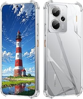 Protective Shock Absorption Bumper Transparent soft Armor Case For Oppo Realme 14 5G / Oppo Realme 14T 5G (Clear)
