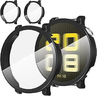 2-Pack Screen Protector for Huawei Watch GT 5 41mm Case, HD Screen Protector Full Protection Matte PC Case for Huawei Watch GT 5 41mm (Black+Black)