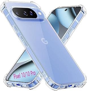 جراب Google Pixel 10/Pixel 10 Pro - زوايا مرتفعة، نحيف، مضاد للصدمات، سيليكون ناعم ومرن TPU - شفاف