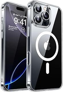 Magnetic Case for iPhone 16 Pro, Compatible with MagSafe Wireless Charging, Never Yellowing, Shockproof Mobile Phone Case, Protective Case, Scratch-Resistant Transparent Back, Transparent
