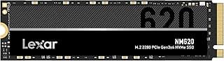 ليكسار ذاكرة مستديمة 256GB NM620 M.2 2280 بمنفذ الملحقات الاضافية السريع الجيل الثالث والرابع، ذاكرة مستديمة للقراءة حتى 3500ميجابايت/ثانية، كتابة حتى 1300 ميجابايت/ثانية