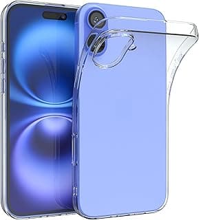 Mobile Phone Case Silicone Compatible with iPhone 16 Plus - Shockproof Protective Case Thin Mobile Phone Case for Apple iPhone 16 Plus Case Drop Protection Lightweight Cover Slim Silicone