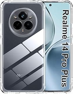 Clear Case for Realme 14 Pro Plus 5G, Clear Soft Silicone Gel Bumper Case Reinforced Corner Cover for Realme 14 Pro Plus