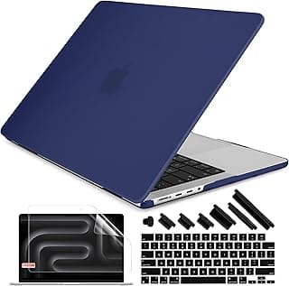 DONGKE Compatible with M5 MacBook Pro 14 inch Case M4 M3 M2 M1 2026 2024-2021 A3427 A3426 A3434 A3112 A3401 A3185 A2918 A2992 A2779 A2442 Pro Max, Plastic Hard Shell Coverr, Matte Navy Blue